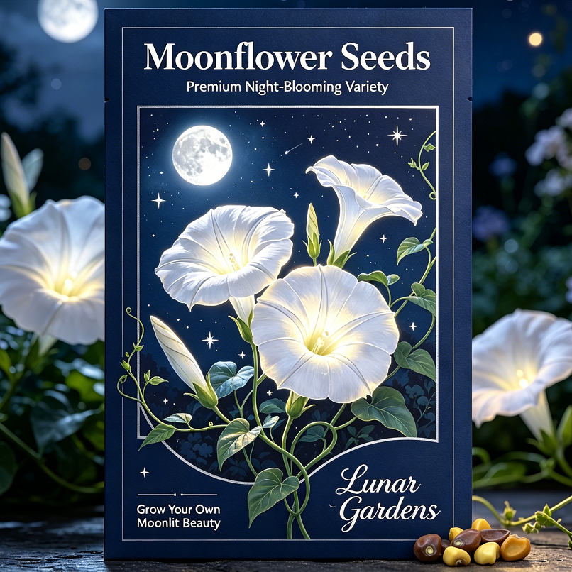 AdamSeed.com Facebook ad: Moonflower Seeds | Soul of Night Garden
