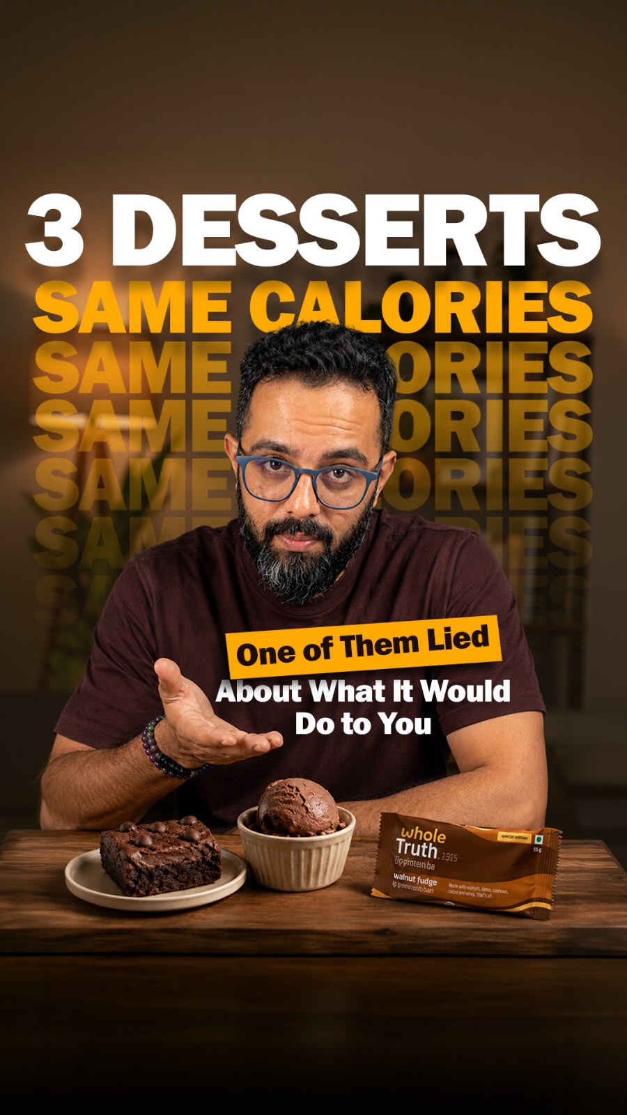 The Whole Truth Foods Facebook ad: Three desserts.
