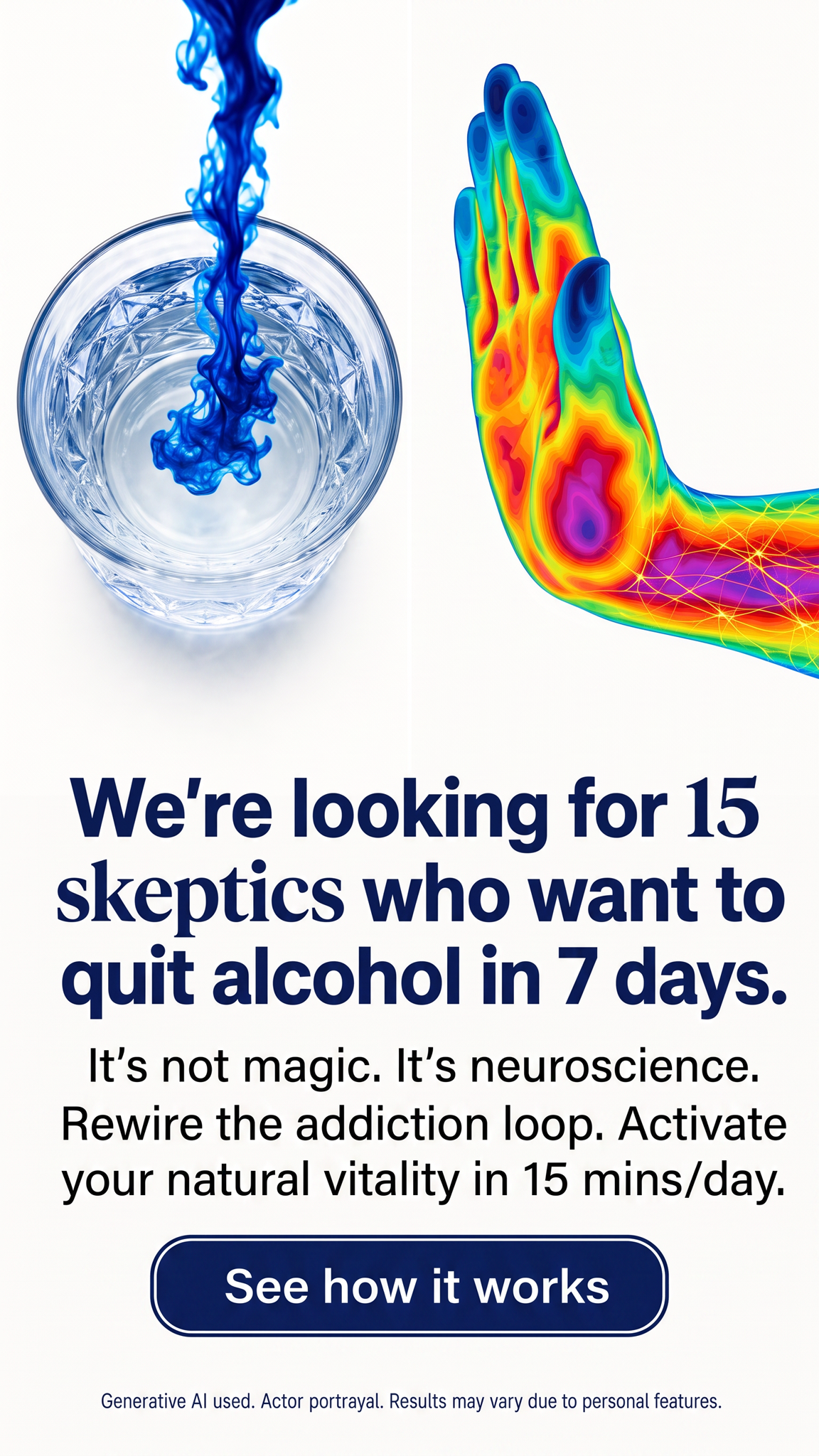 Hypnosis to Stop Drinking Facebook ad