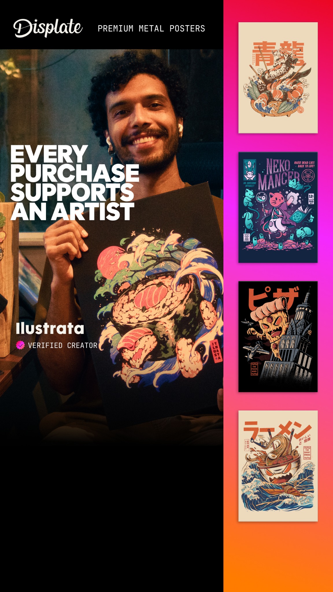 Displate Facebook ad