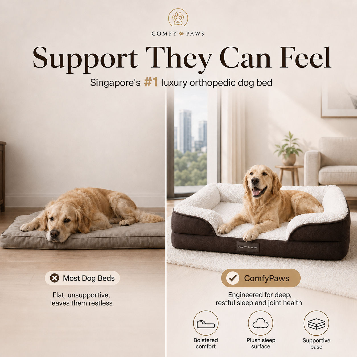 ComfyPaws Facebook ad