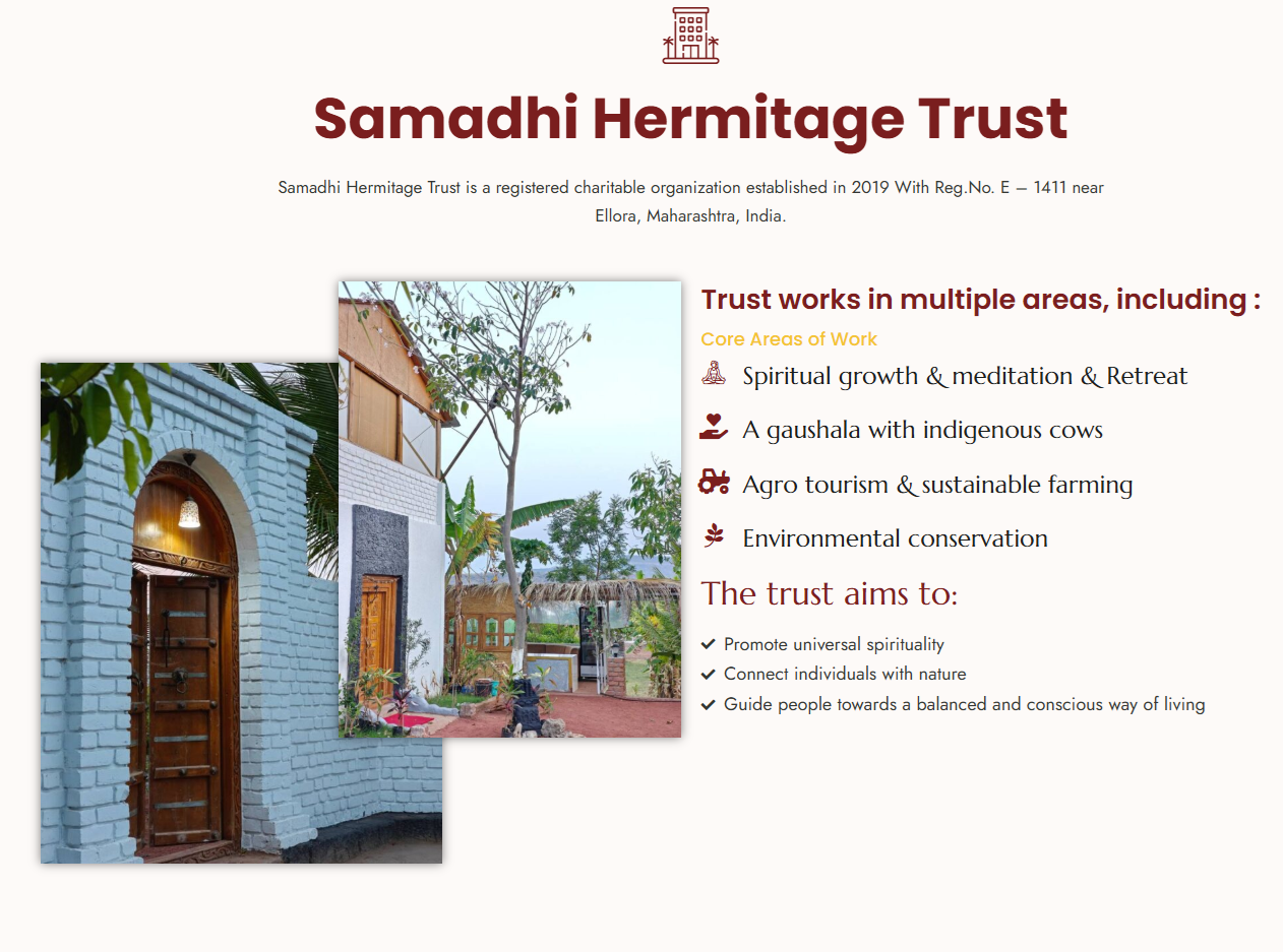 Abhayanand Agro Tourism Center Facebook ad: Spiritual Retreat Center Yoga