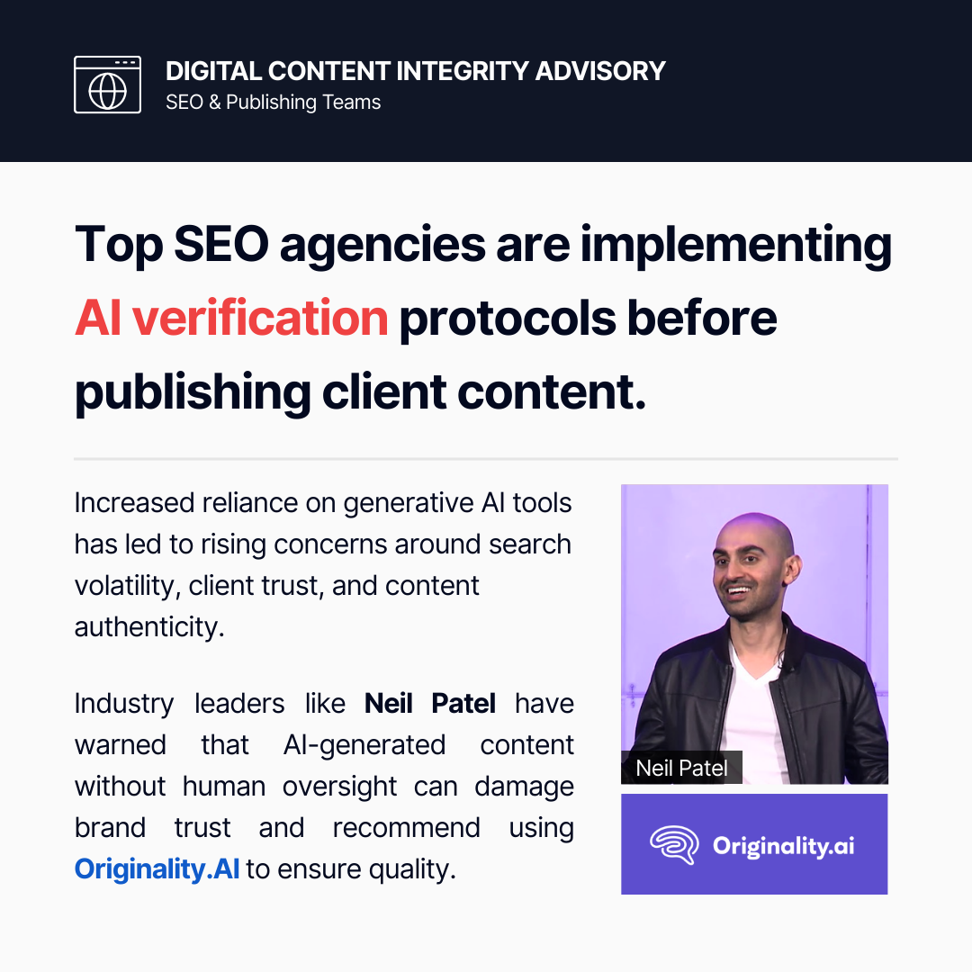 Originality.AI - AI Detection and Plagiarism Checking Facebook ad