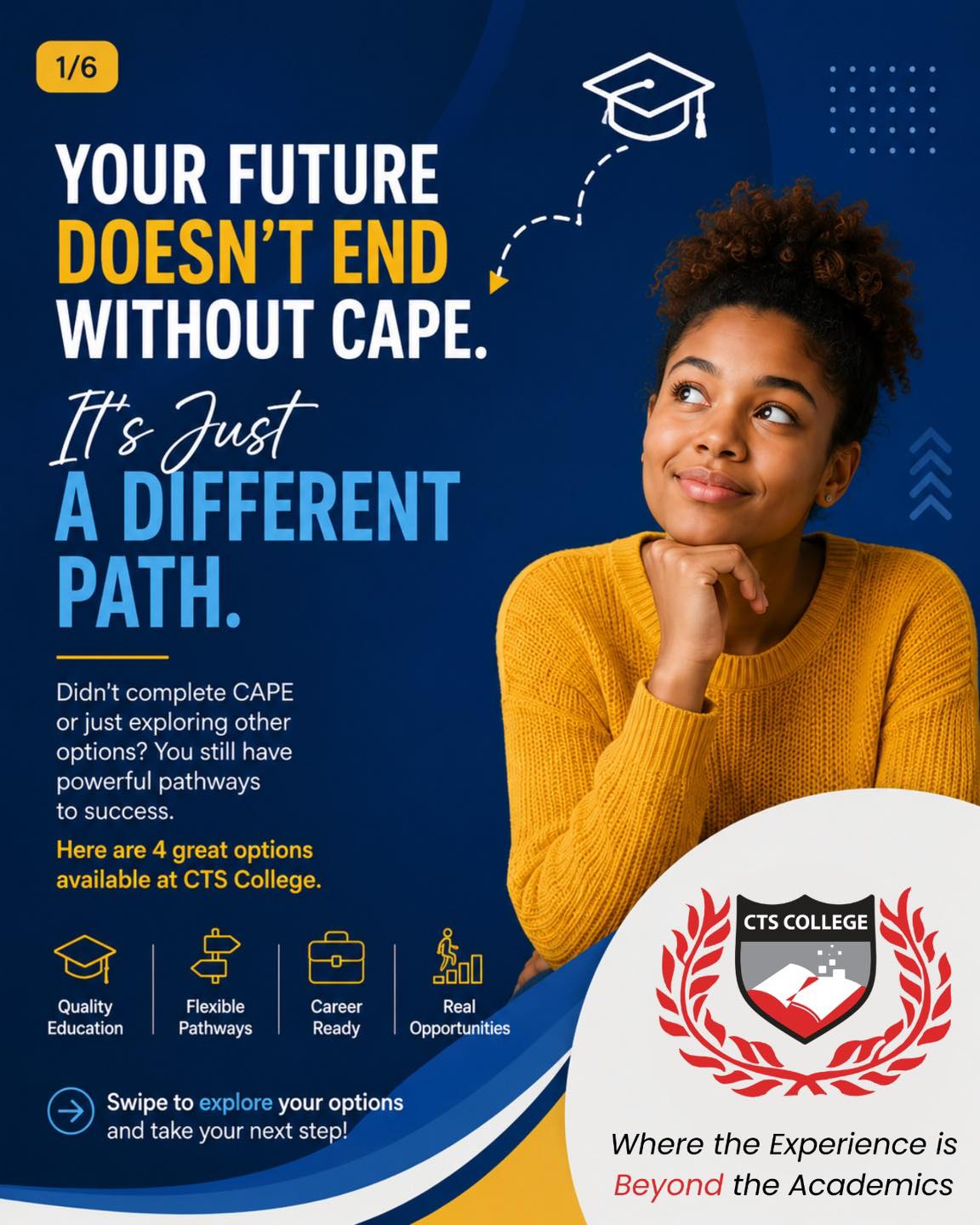 CTS College of Business and Computer Science Ltd - Official Facebook ad: No CAPE? No problem.