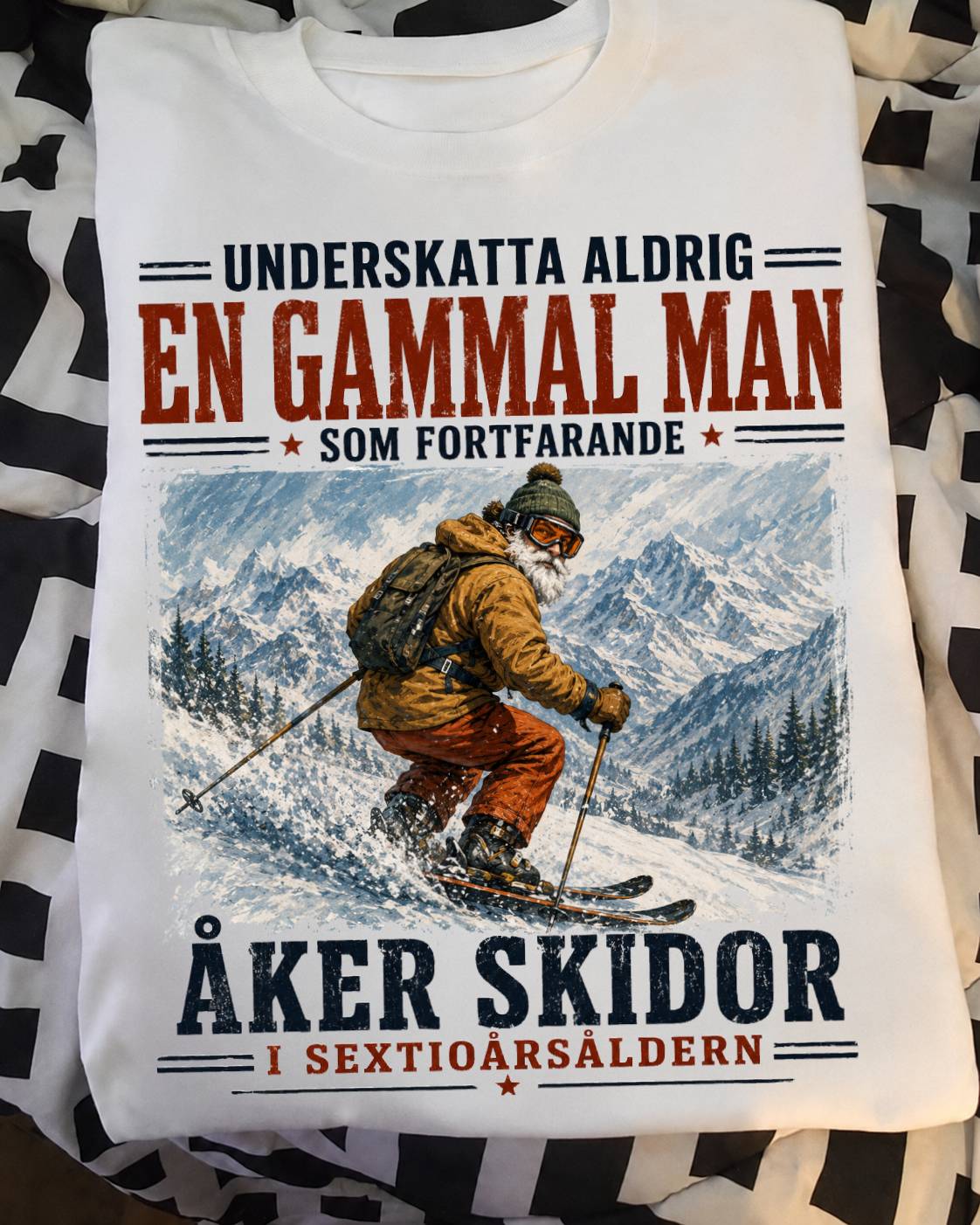 Funny T-shirts Facebook ad: Beställ här: https://teefisk.com/skidakning