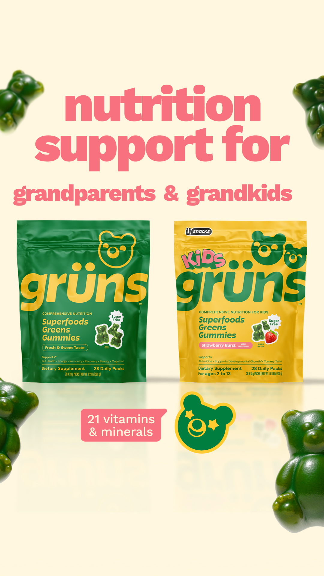 Grüns Kids Facebook ad
