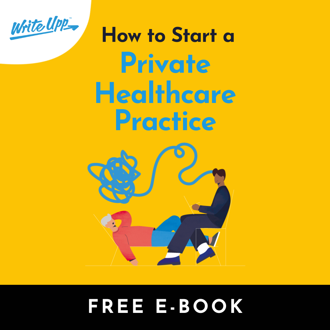 WriteUpp Facebook ad: Download Our Free Guide to Start Your Practice