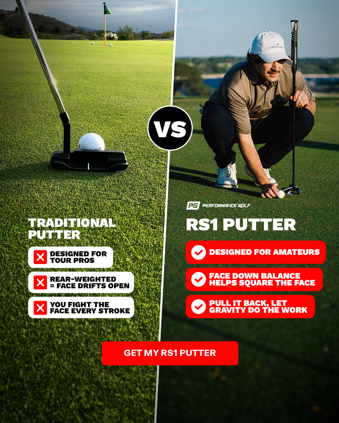 Performance Golf Facebook ad