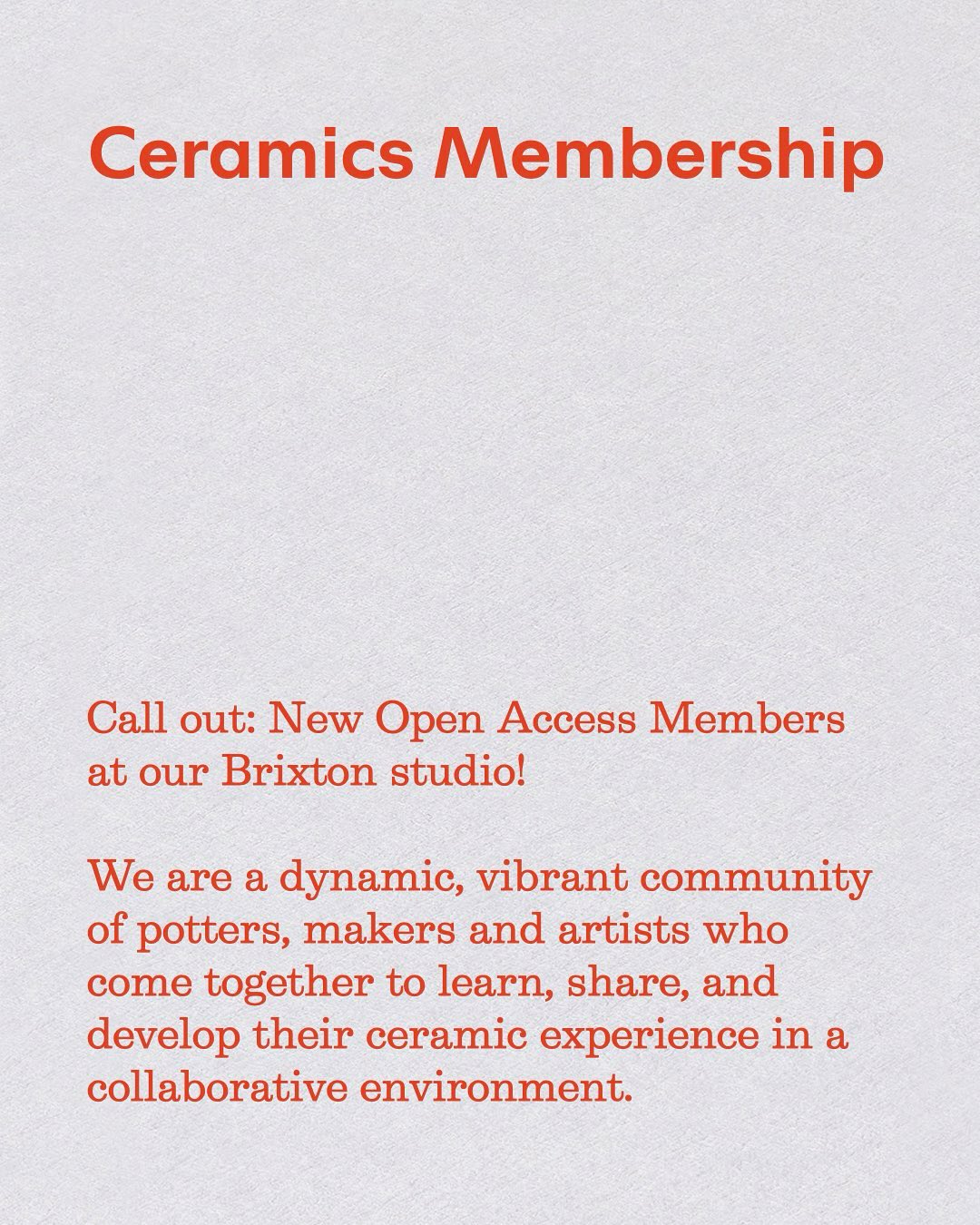 Earthworks Ceramic Studios Facebook ad