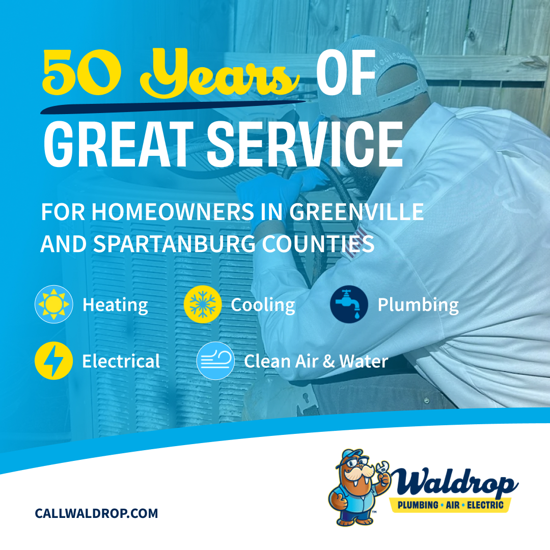 Waldrop Plumbing Air Electric Facebook ad: 50 Years of Doing the Right Thing