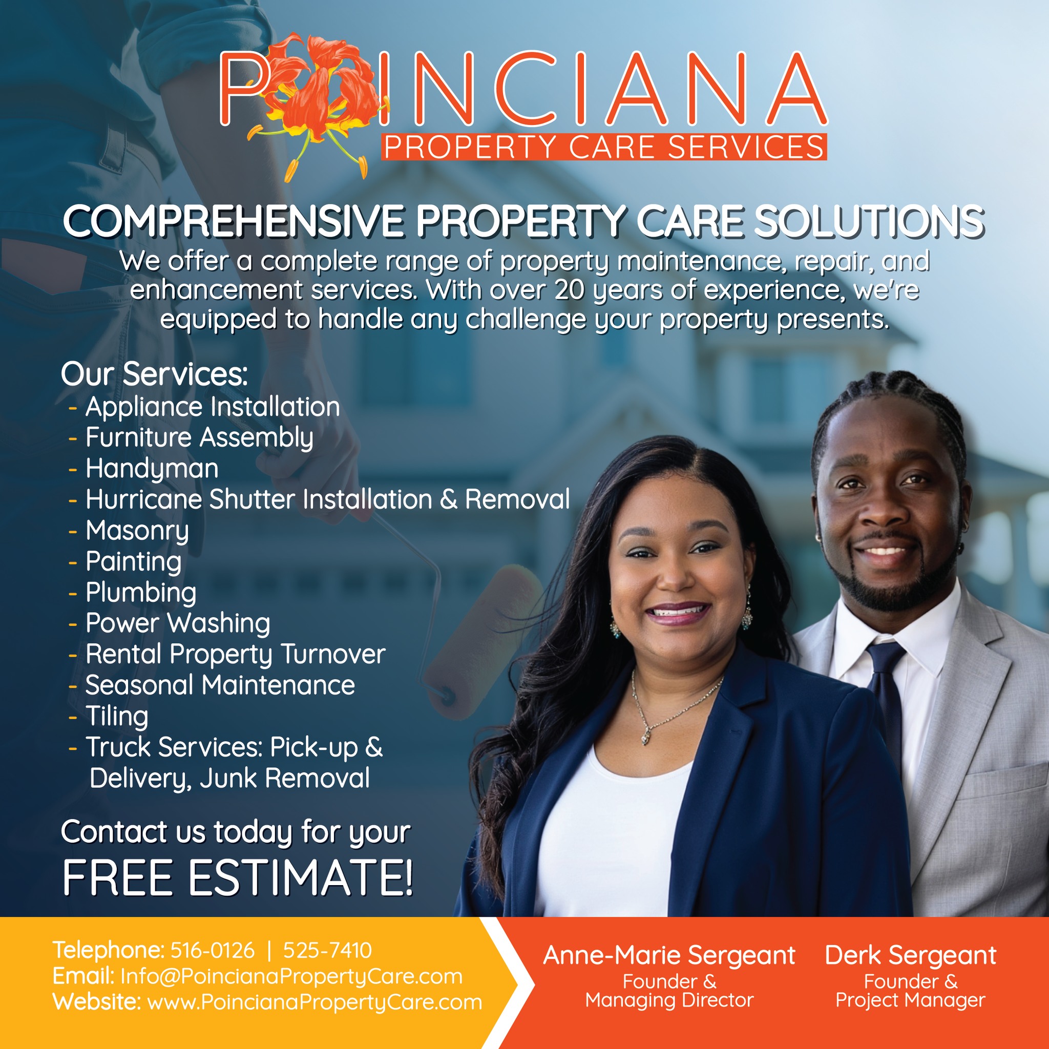 Poinciana Property Care Services Facebook ad: At Poinciana Property Care, we believe every property…