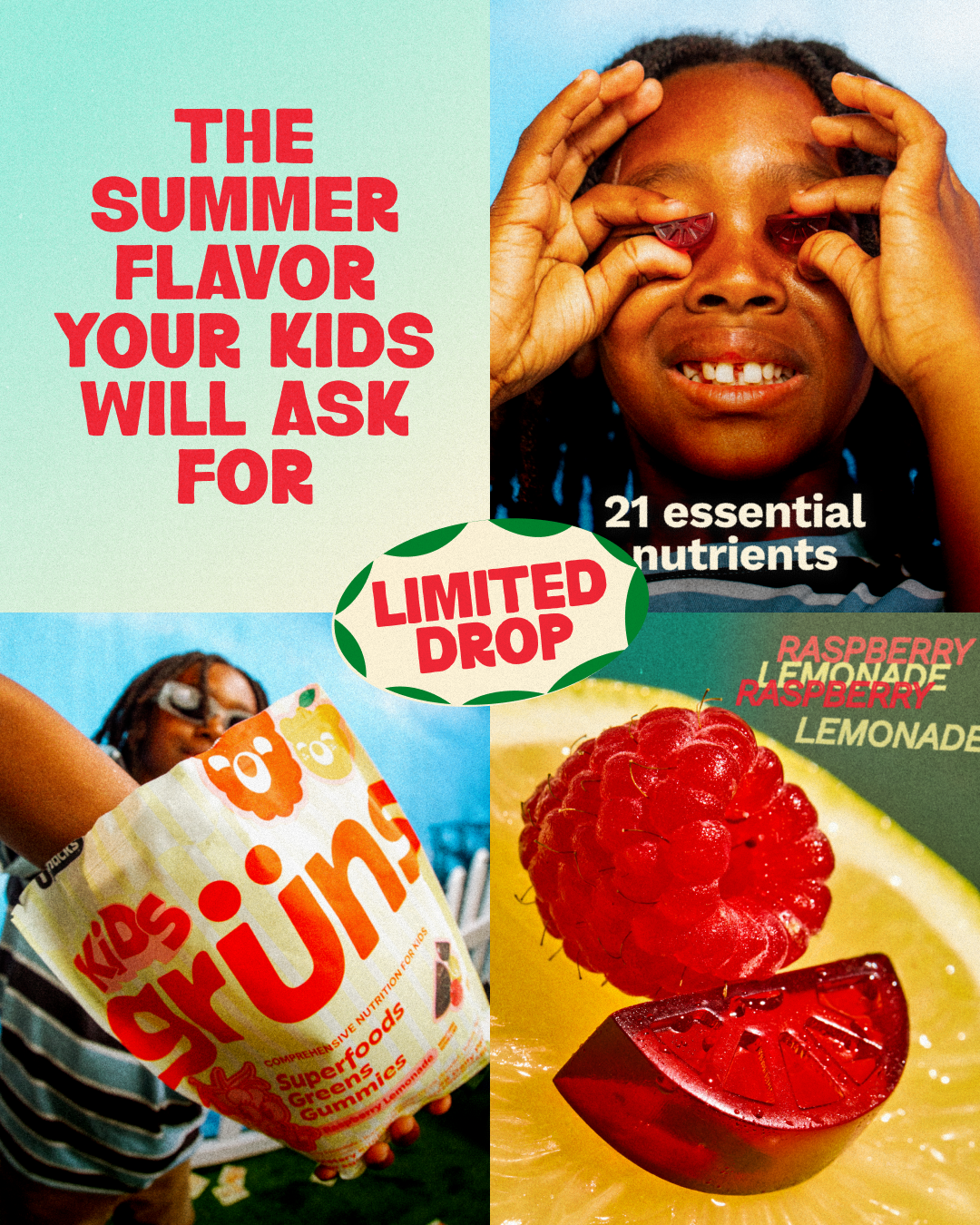 Grüns Kids Facebook ad