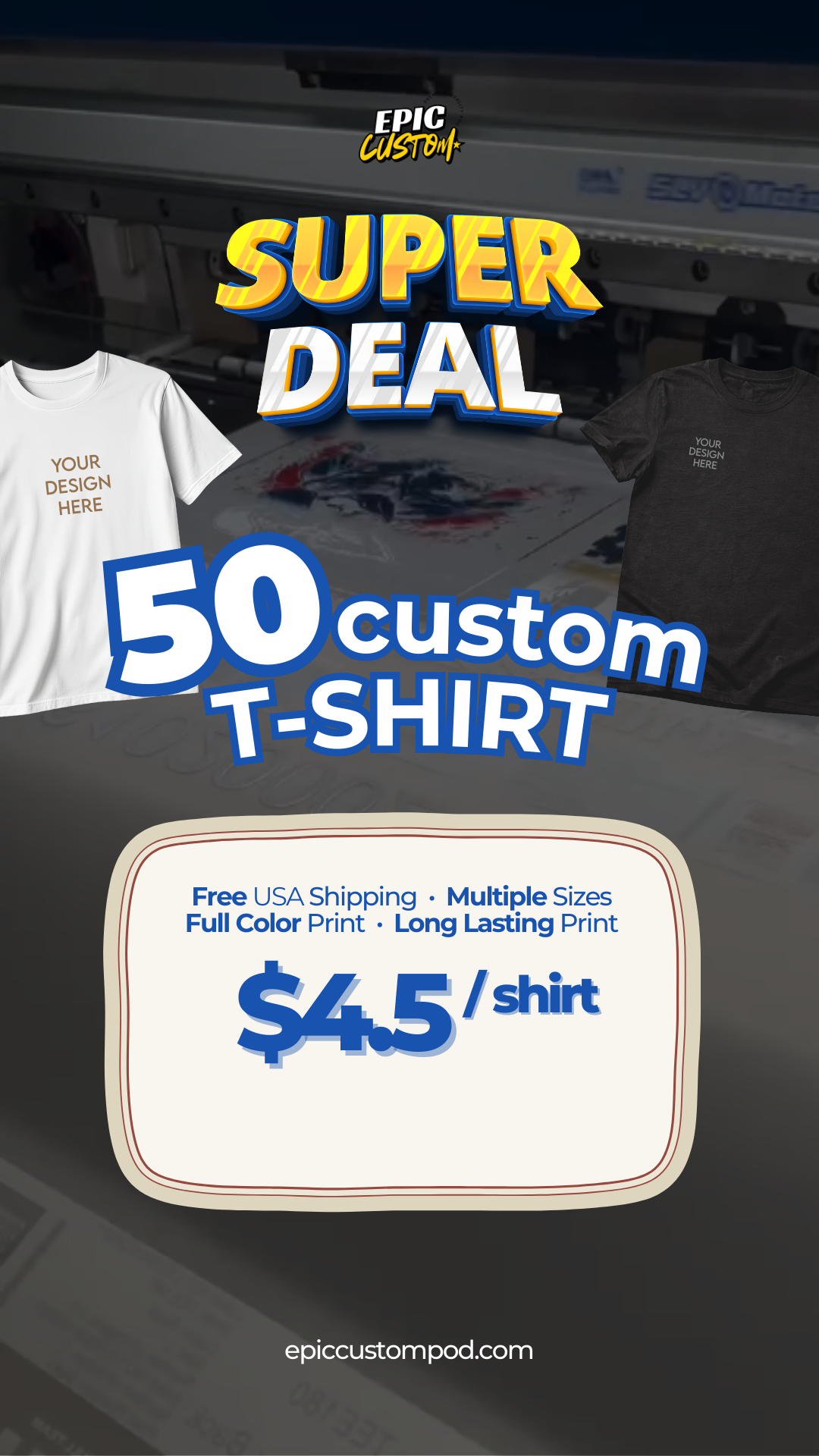 Epic Custom POD Facebook ad