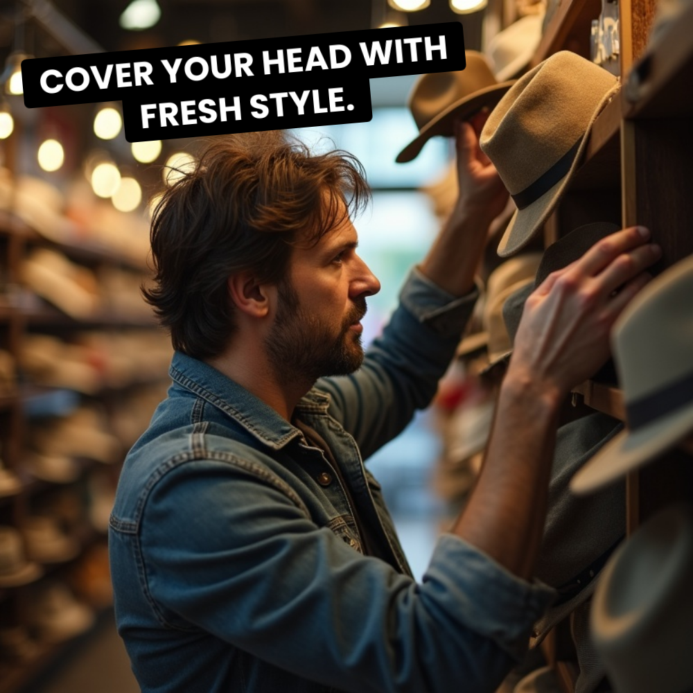 SwiftResults Impulse Facebook ad: Men’s Hat Discount Deals.