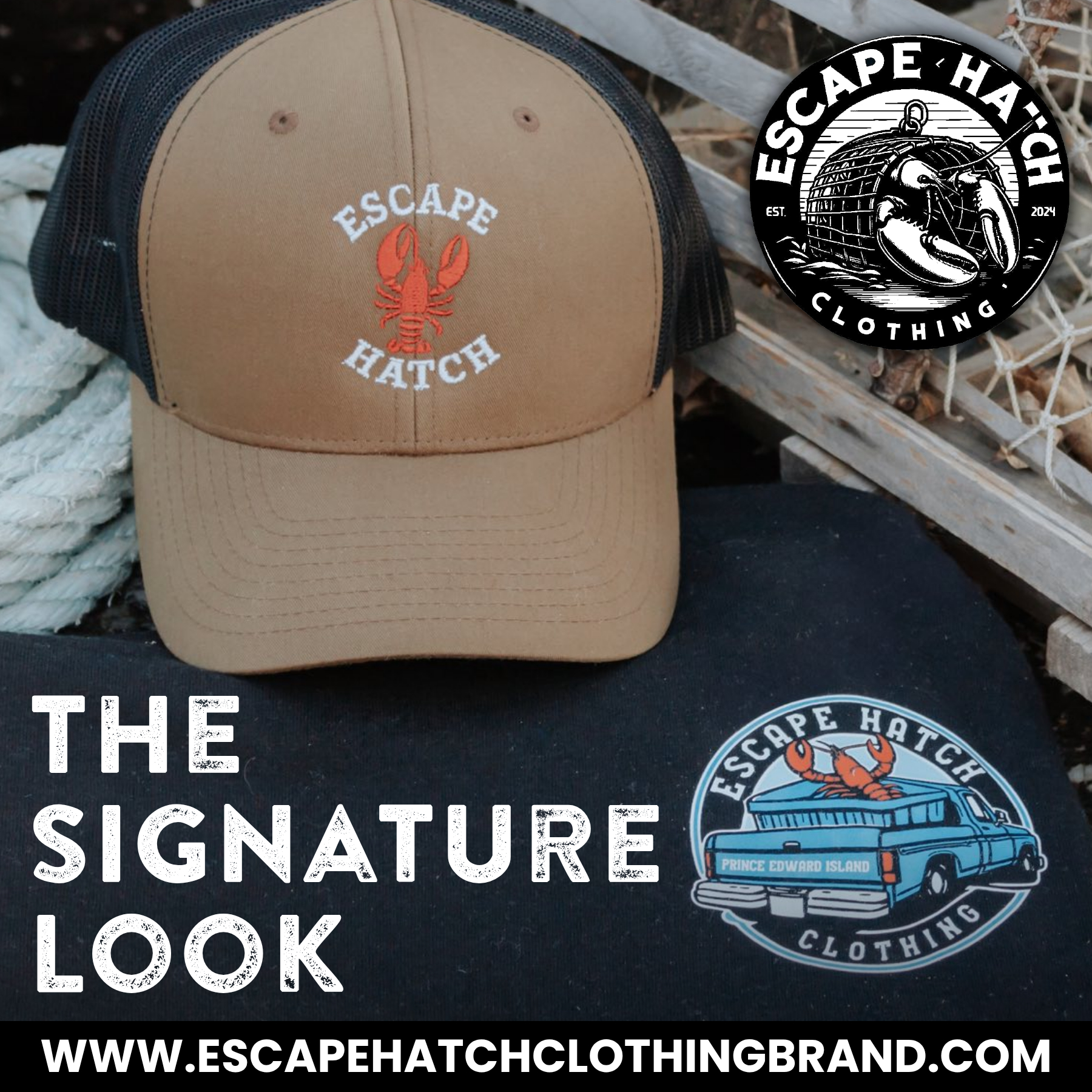 Escape Hatch Clothing Facebook ad: Escape Hatch Clothing - Coastal Apparel & Designs