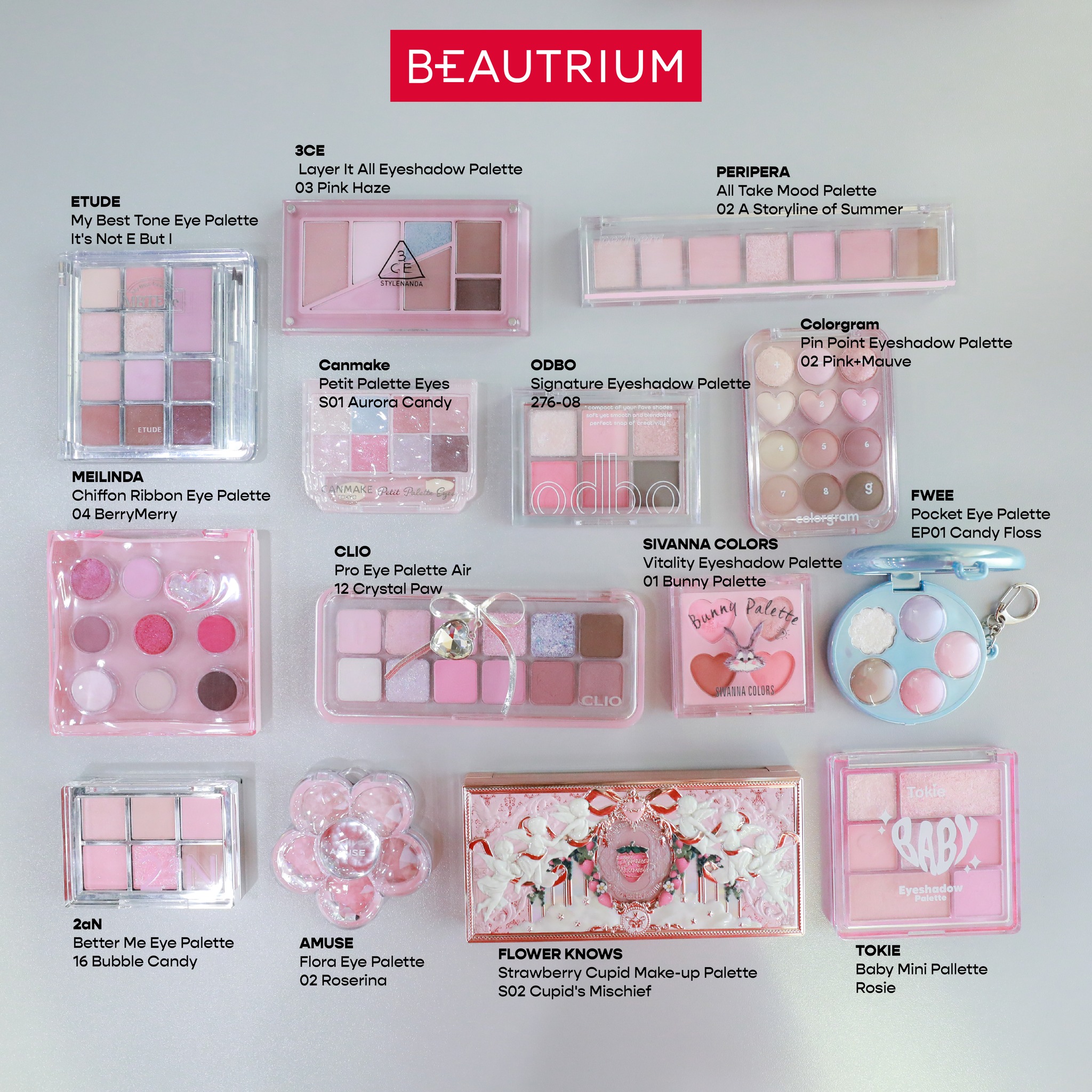 BEAUTRIUM บิวเทรี่ยม Facebook ad: รวมพาเลตต์ตาชมพู