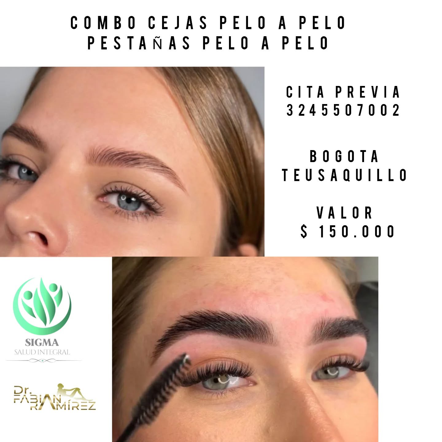 sigmasaludintegral Facebook ad: Gran combo cejas y pestañas