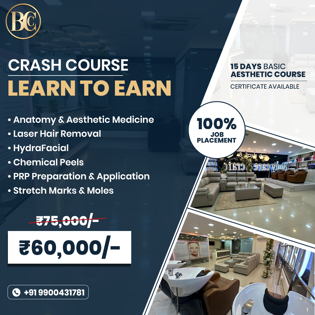 Body Care & Craft Facebook ad: 15-Day Aesthetic Course @ ₹60K
