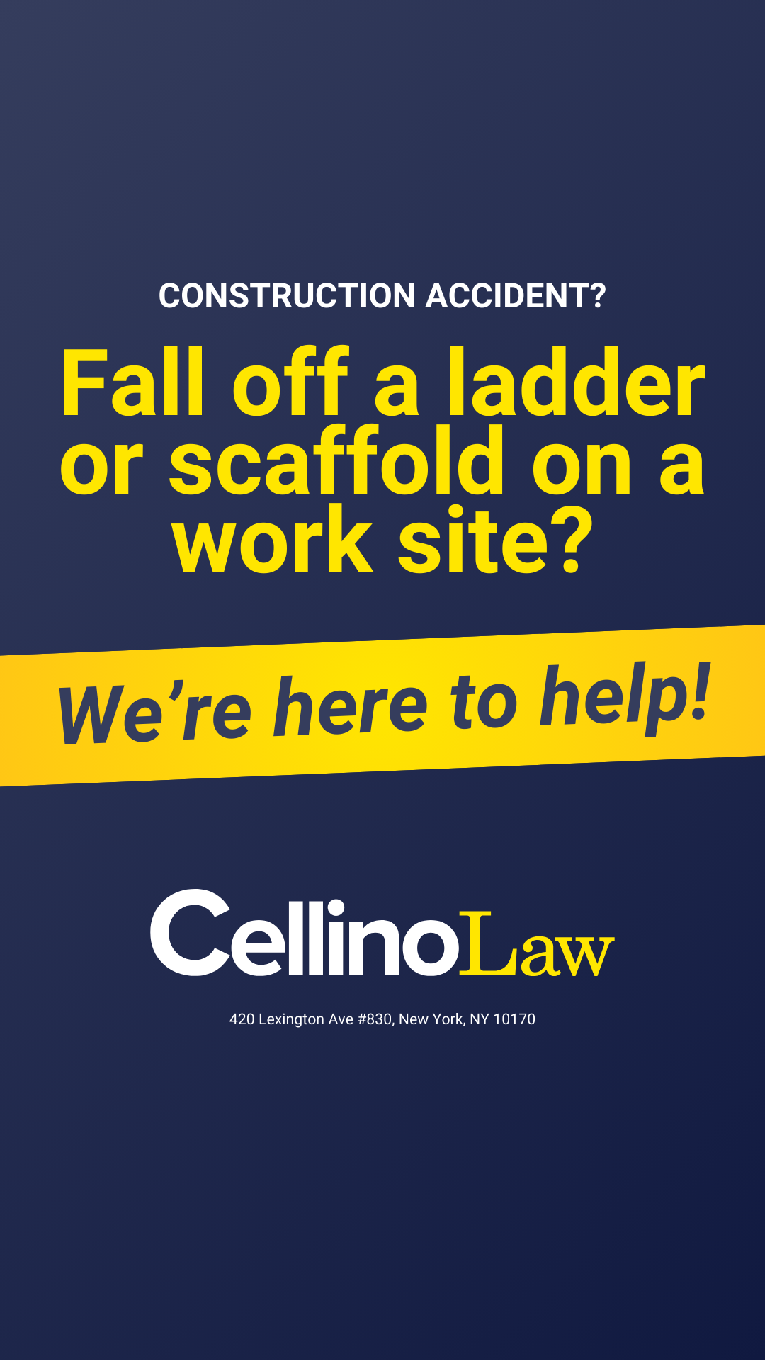Cellino Law Injury Attorneys Facebook ad