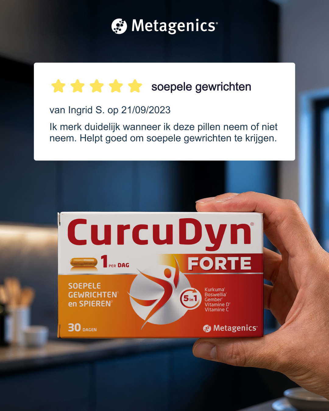 Metagenics België Facebook ad: Nieuwe verpakking
