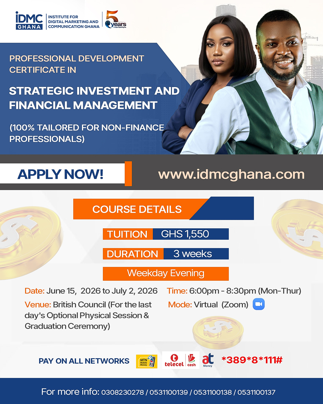 Institute for Digital Marketing and Communication Ghana Facebook ad: Stop being a spectator in budget meetings
