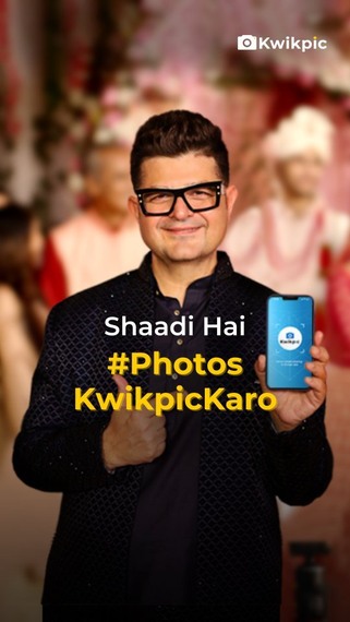 Kwikpic.in Facebook ad: Get your wedding pictures instantly in your phone…