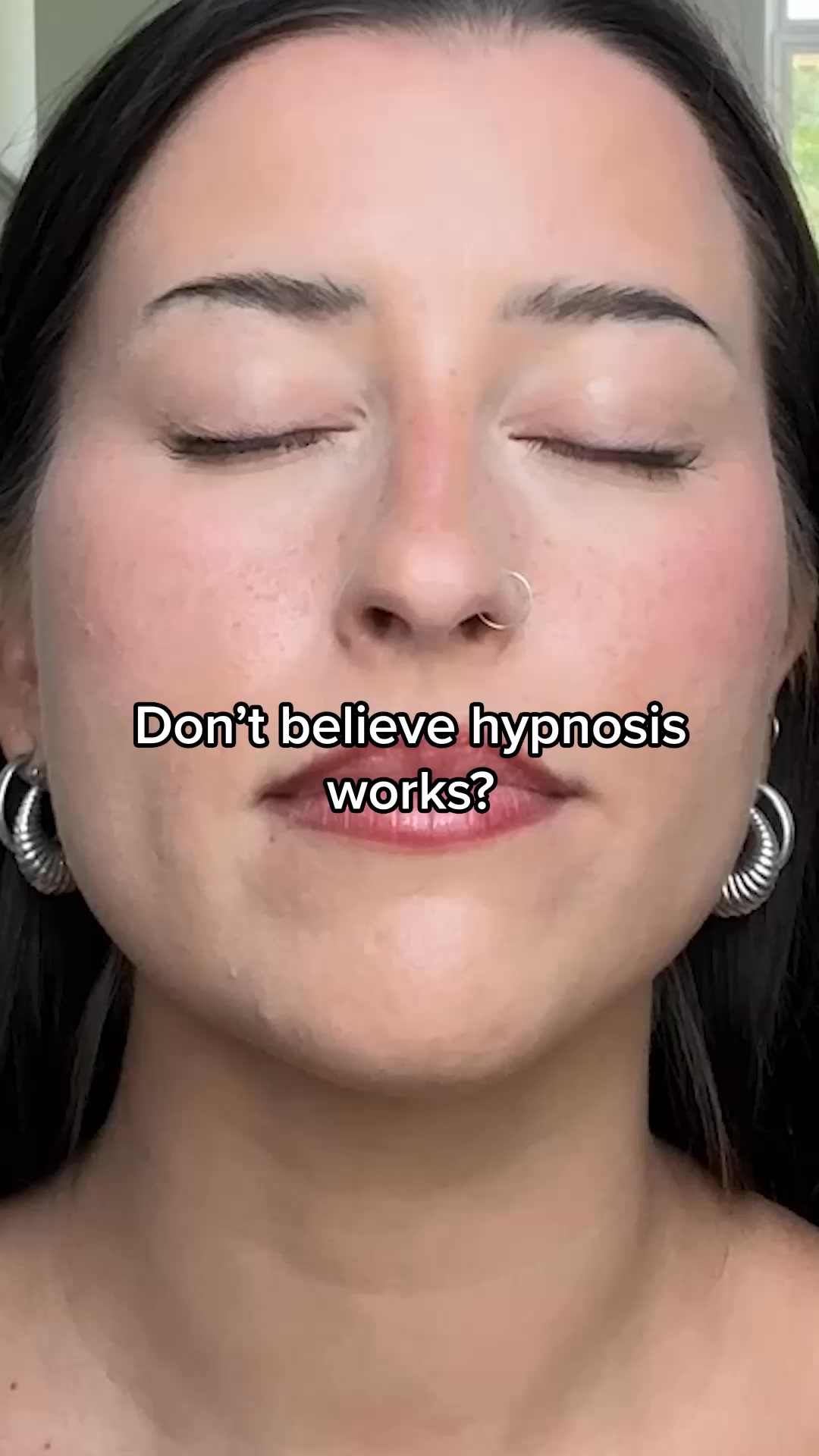 Hypnotherapist Dr. Nicole Green Facebook ad: Press play. Close your eyes. Change everything