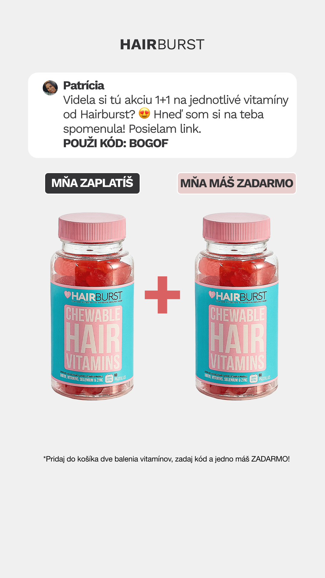 Hairburst SK.CZ Facebook ad