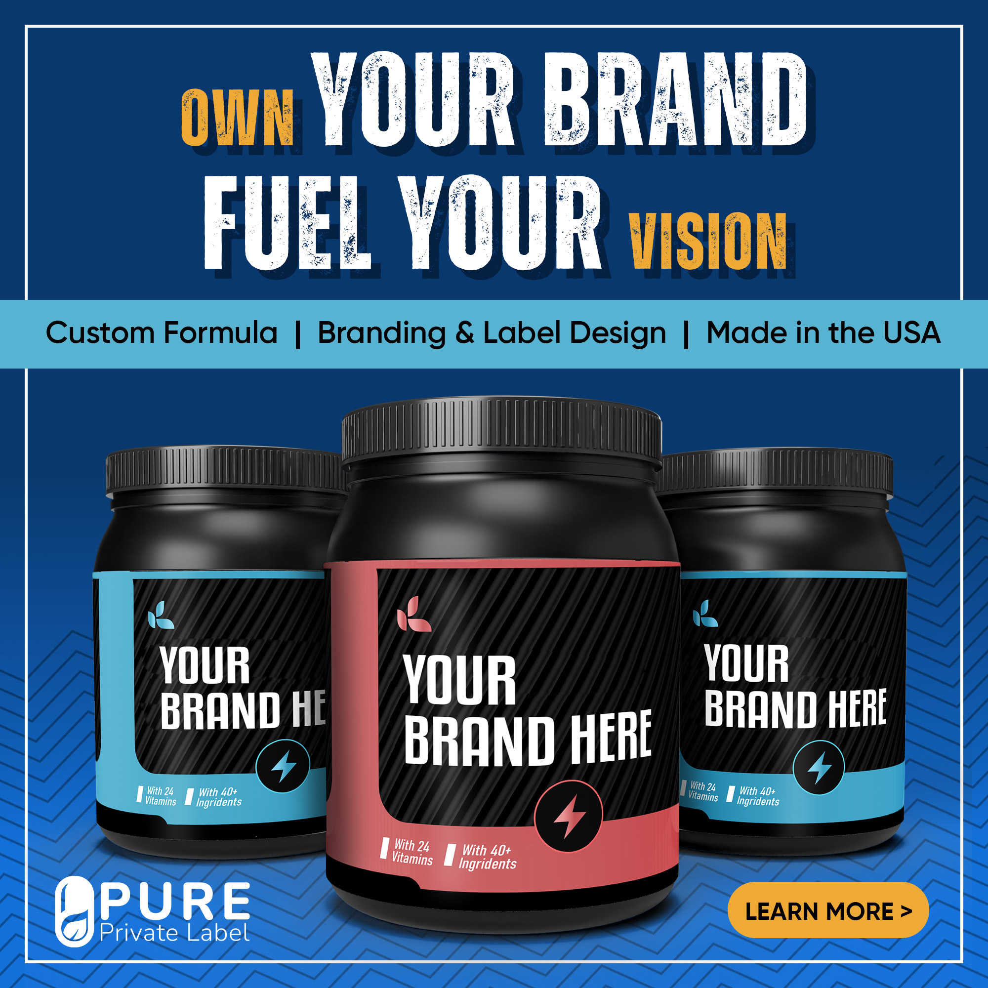 PURE Private Label Facebook ad