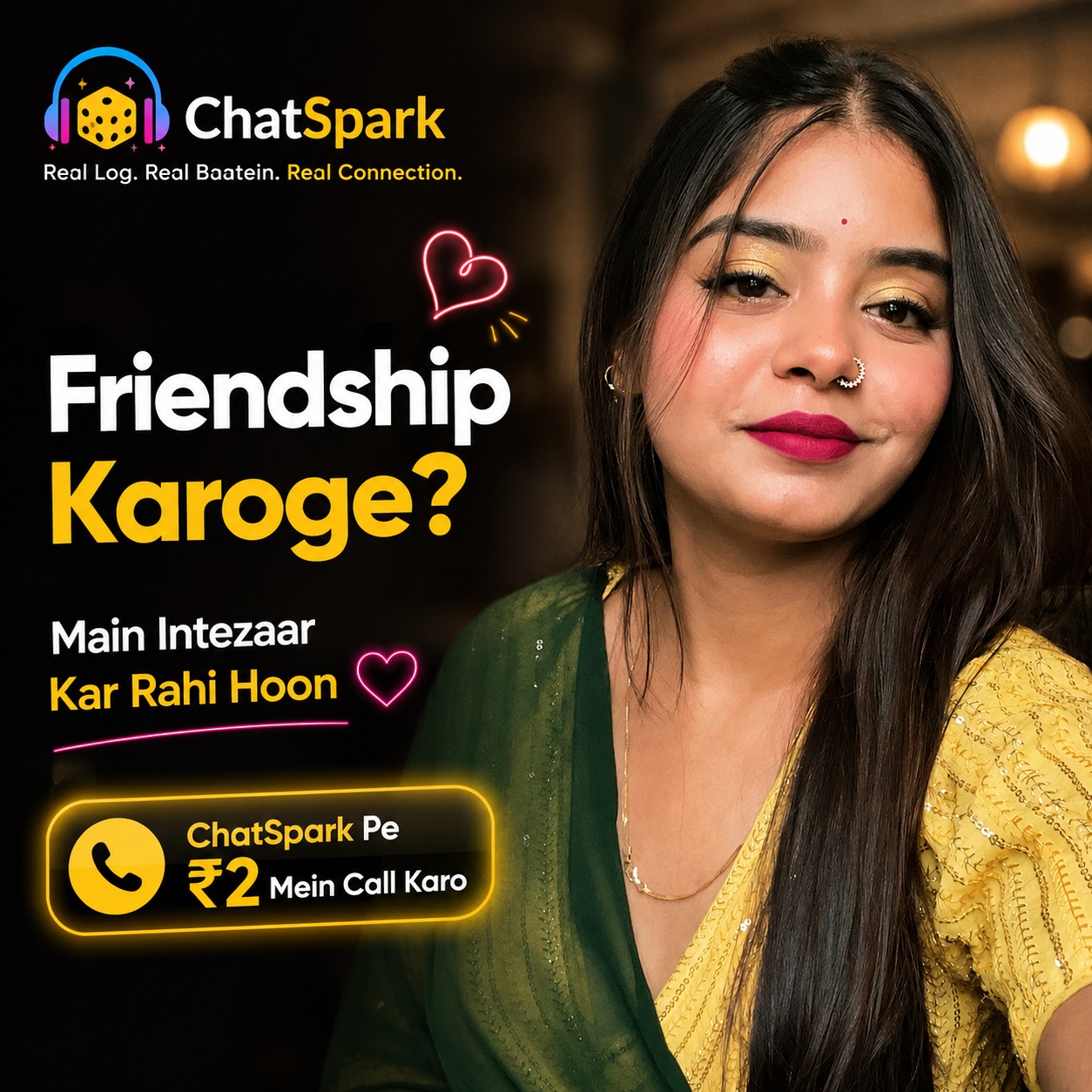 ChatSpark - Talk & Connect Facebook ad: Chat • Call • New Friends