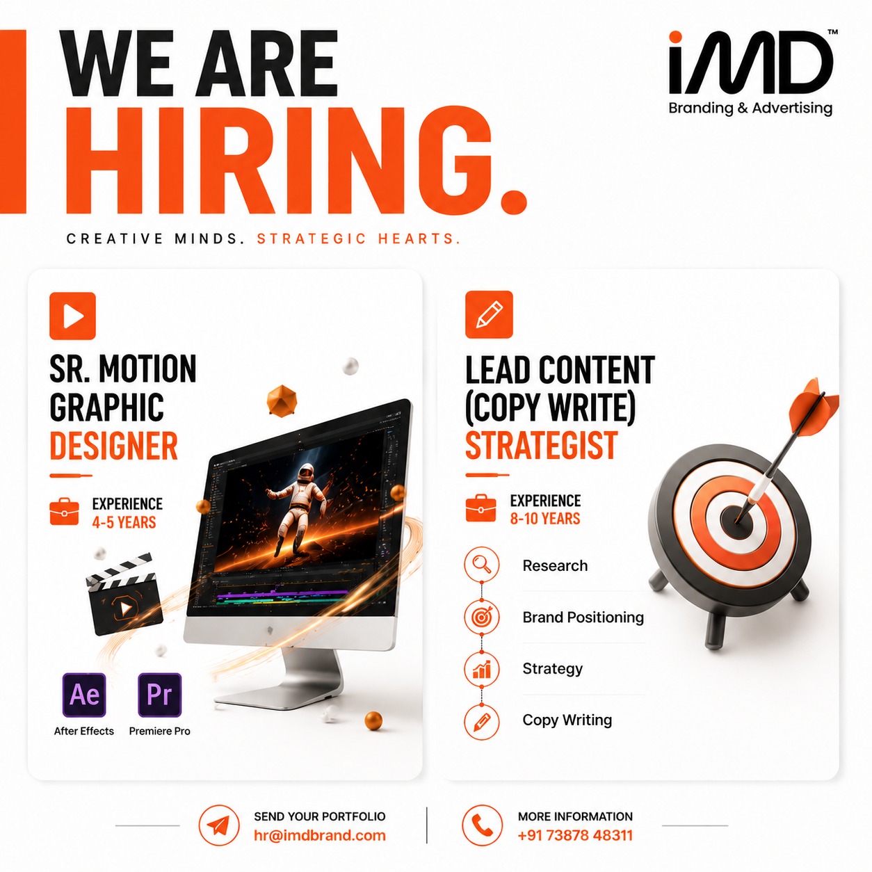 IMD Brand Facebook ad: Creative Roles Open