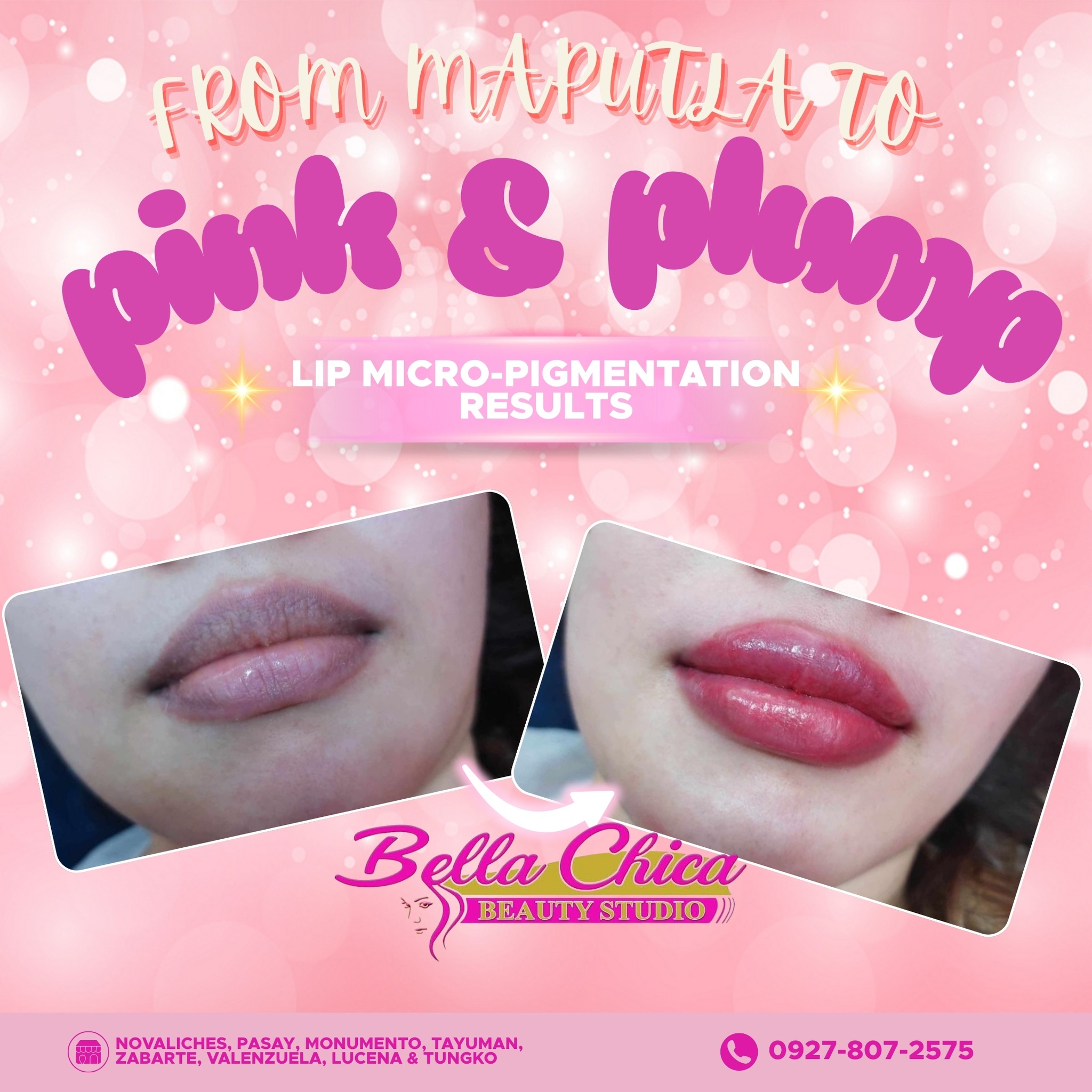 Bella Chica Beauty Studio - Metro Manila Facebook ad: Maputla lips kahit may lipstick?