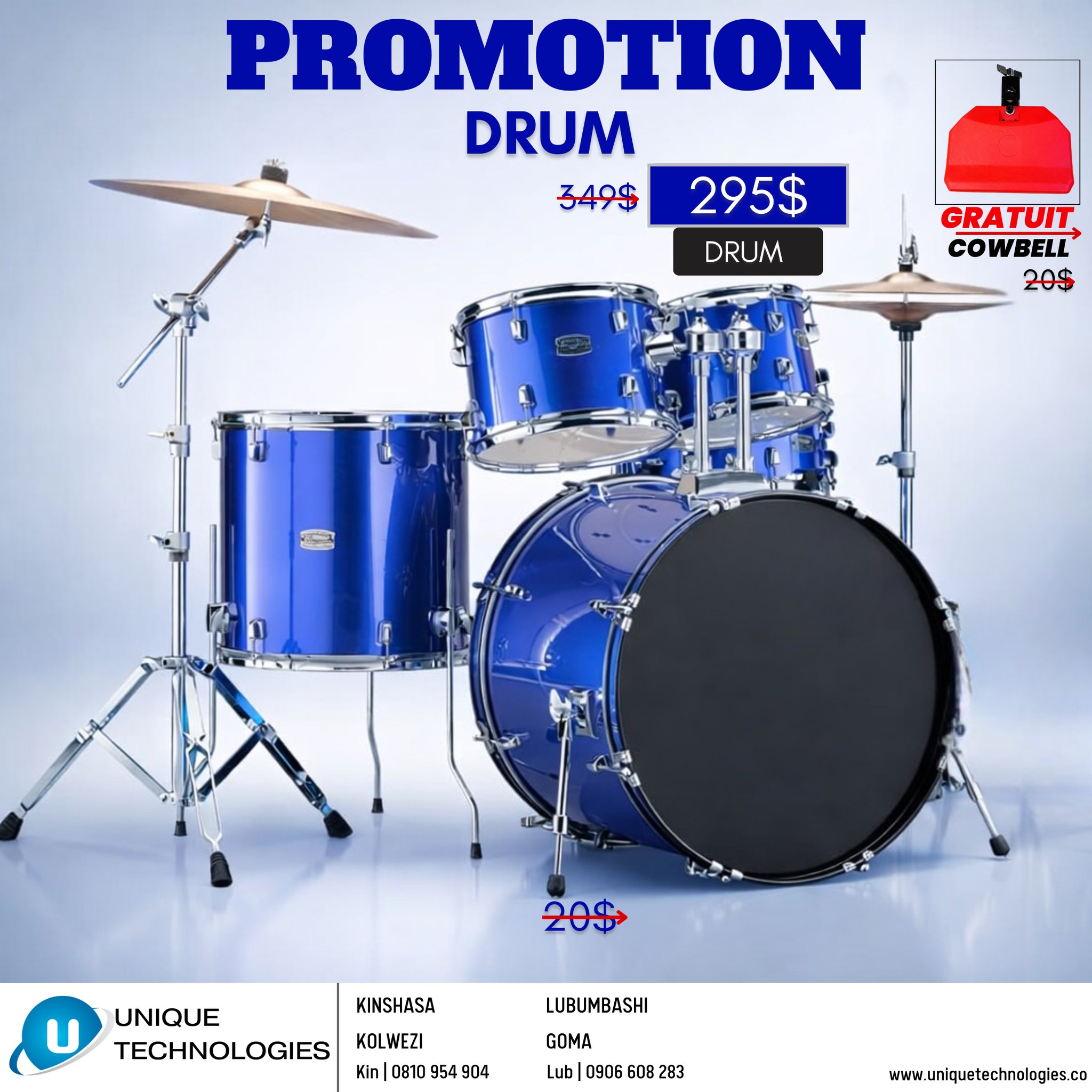 Unique Technologies Lubumbashi Facebook ad: Ressentez le rythme.