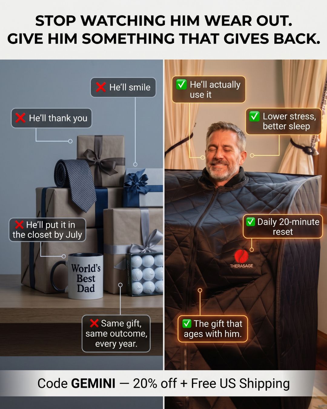 Therasage Facebook ad