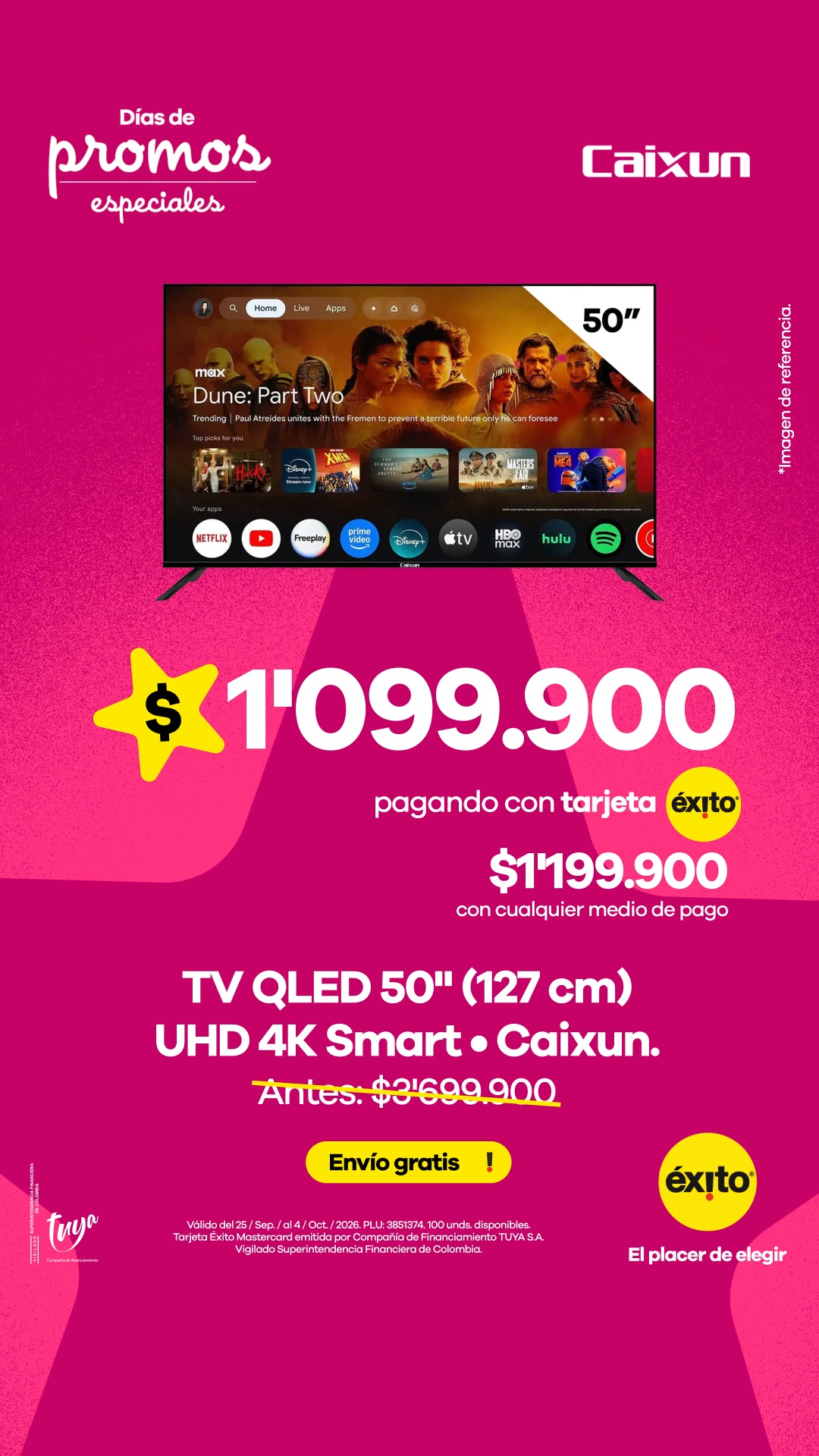 Éxito Facebook ad: ¡Siente la diferencia!