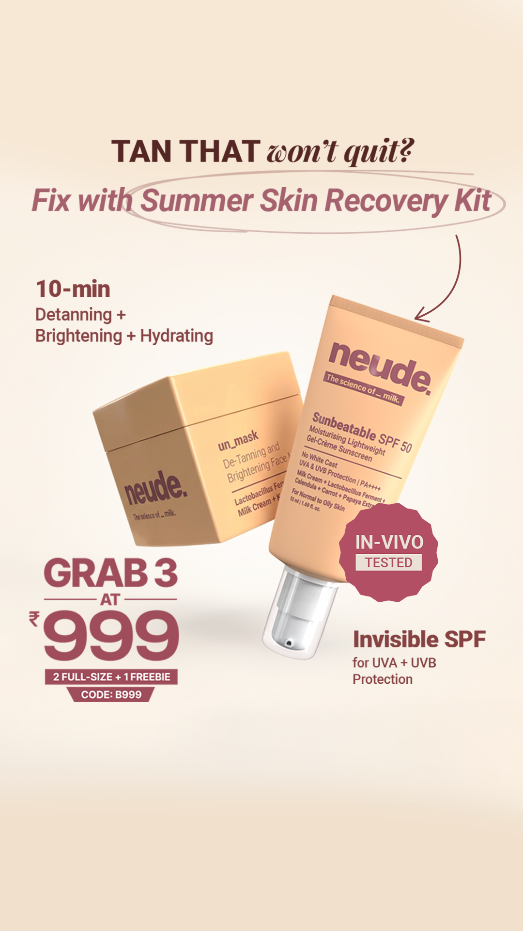 Neude Skin Facebook ad