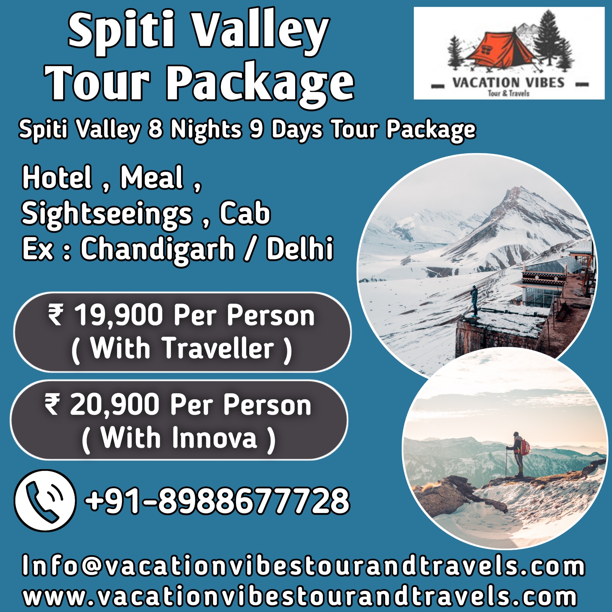Vacation Vibes Facebook ad: Chat With Our Tour Expert