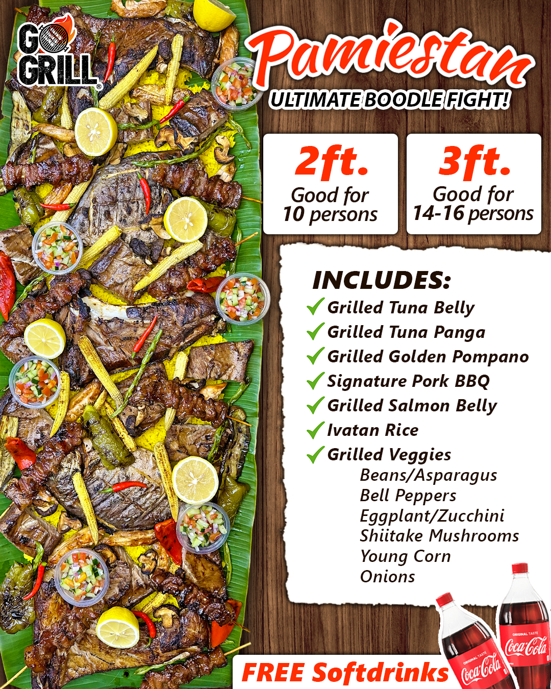 GO GRILL Facebook ad: For Delivery & Dine-in