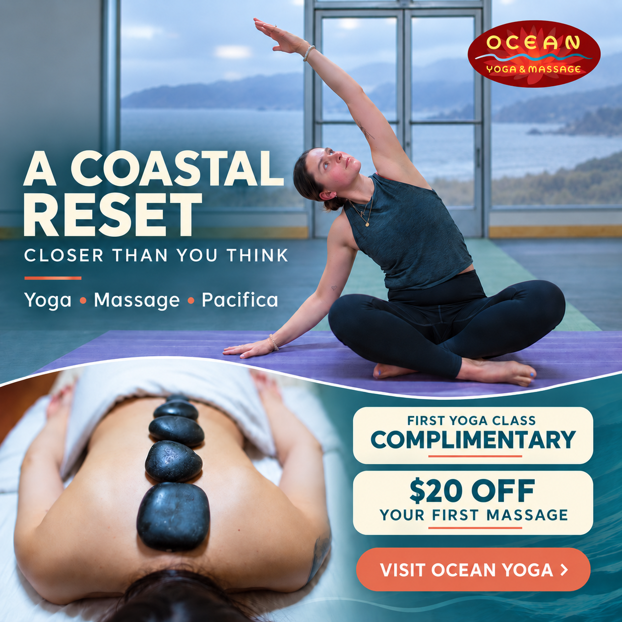 Ocean Yoga Facebook ad