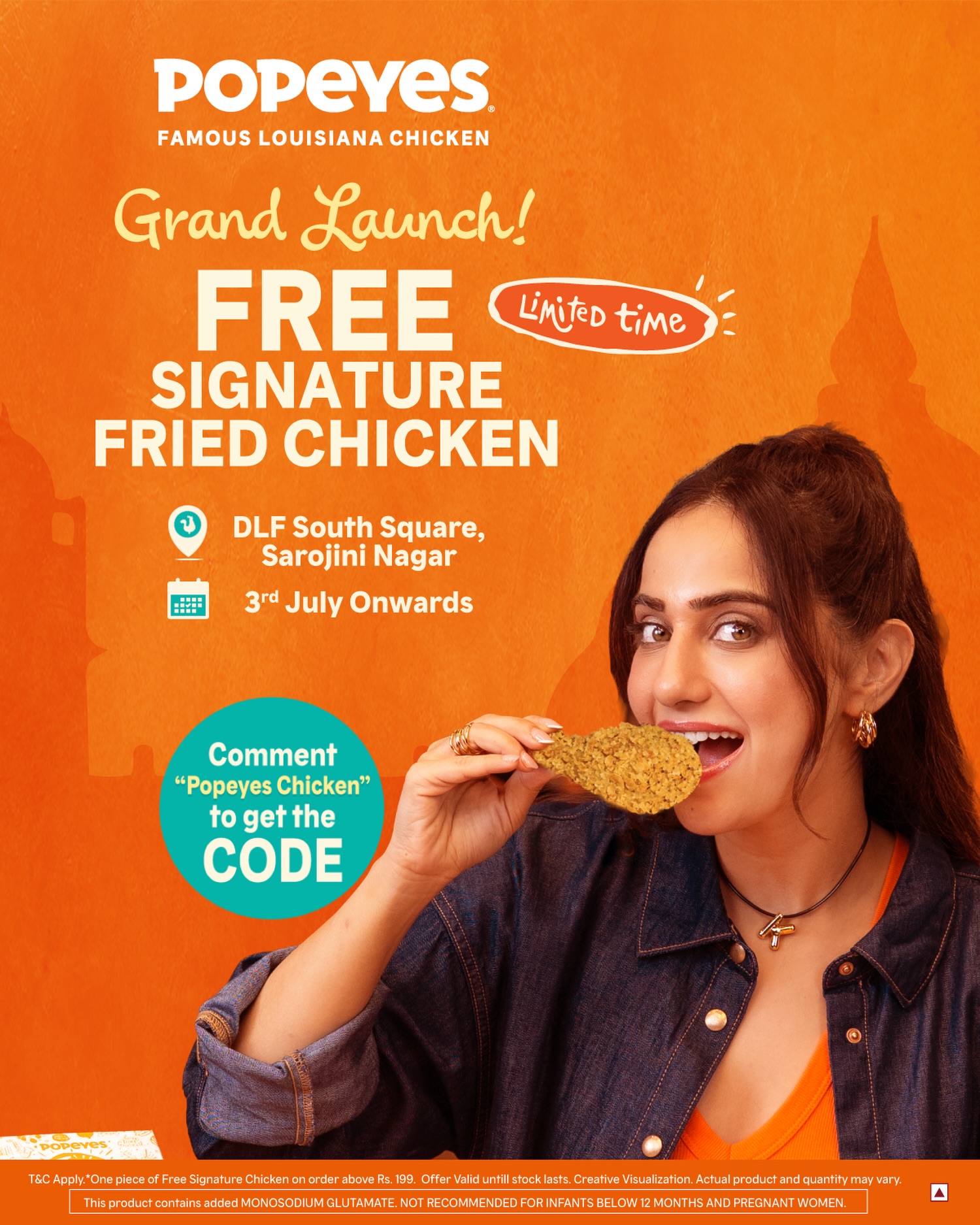 Popeyes India Facebook ad