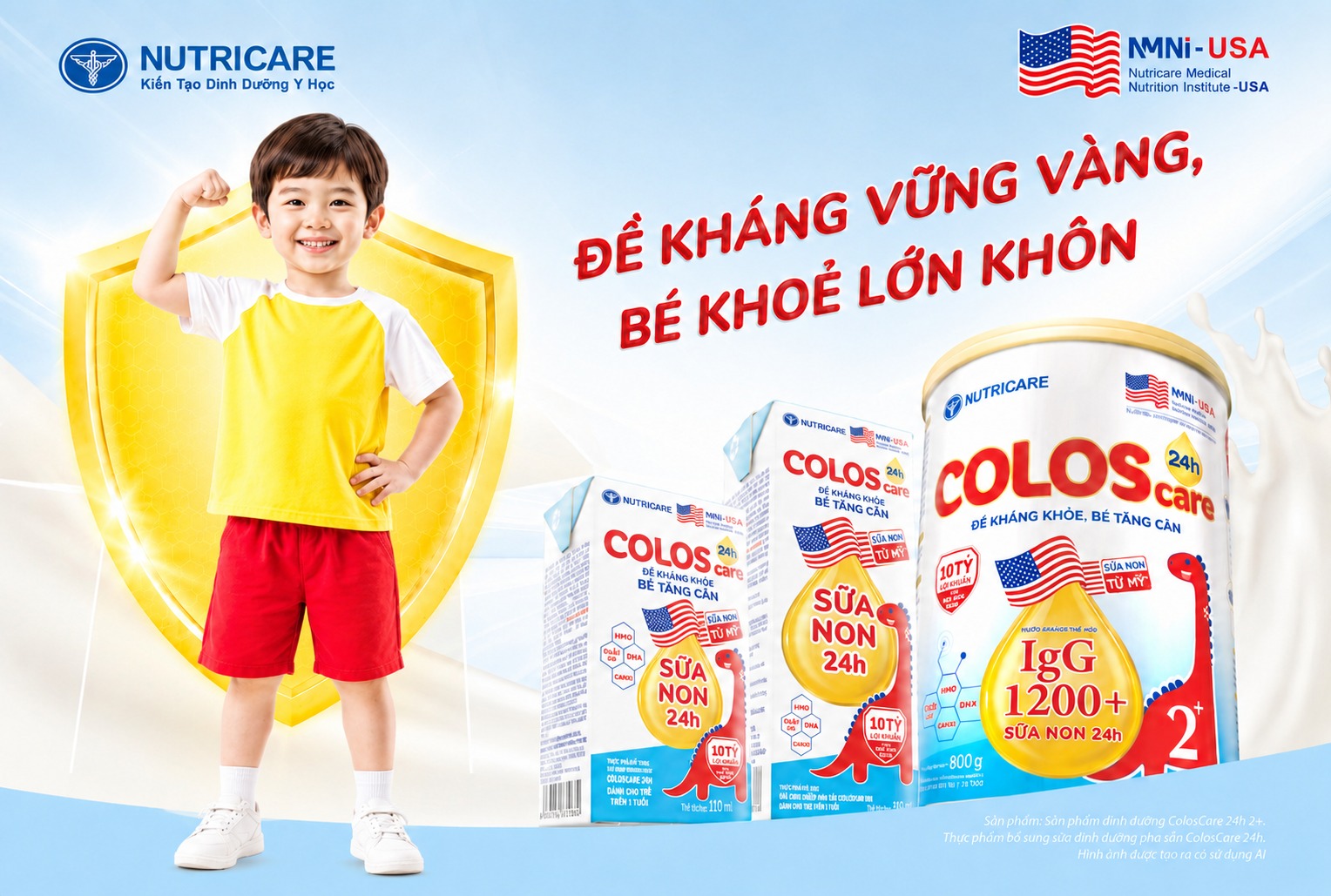ColosCare 24h - Đề kháng khỏe, Bé tăng cân Facebook ad: ĐỀ KHÁNG VỮNG VÀNG - BÉ KHỎE LỚN…