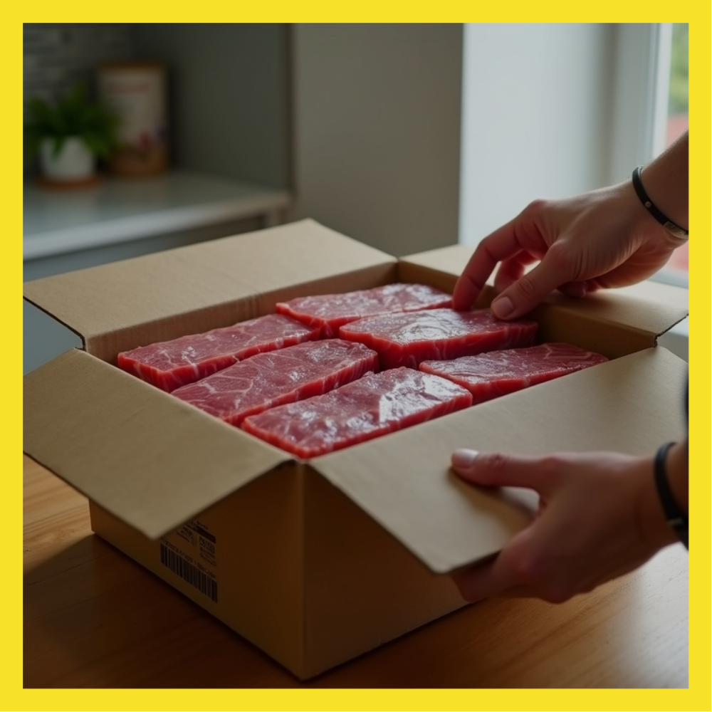 Brief Review Facebook ad: Grass Fed Beef Delivery.