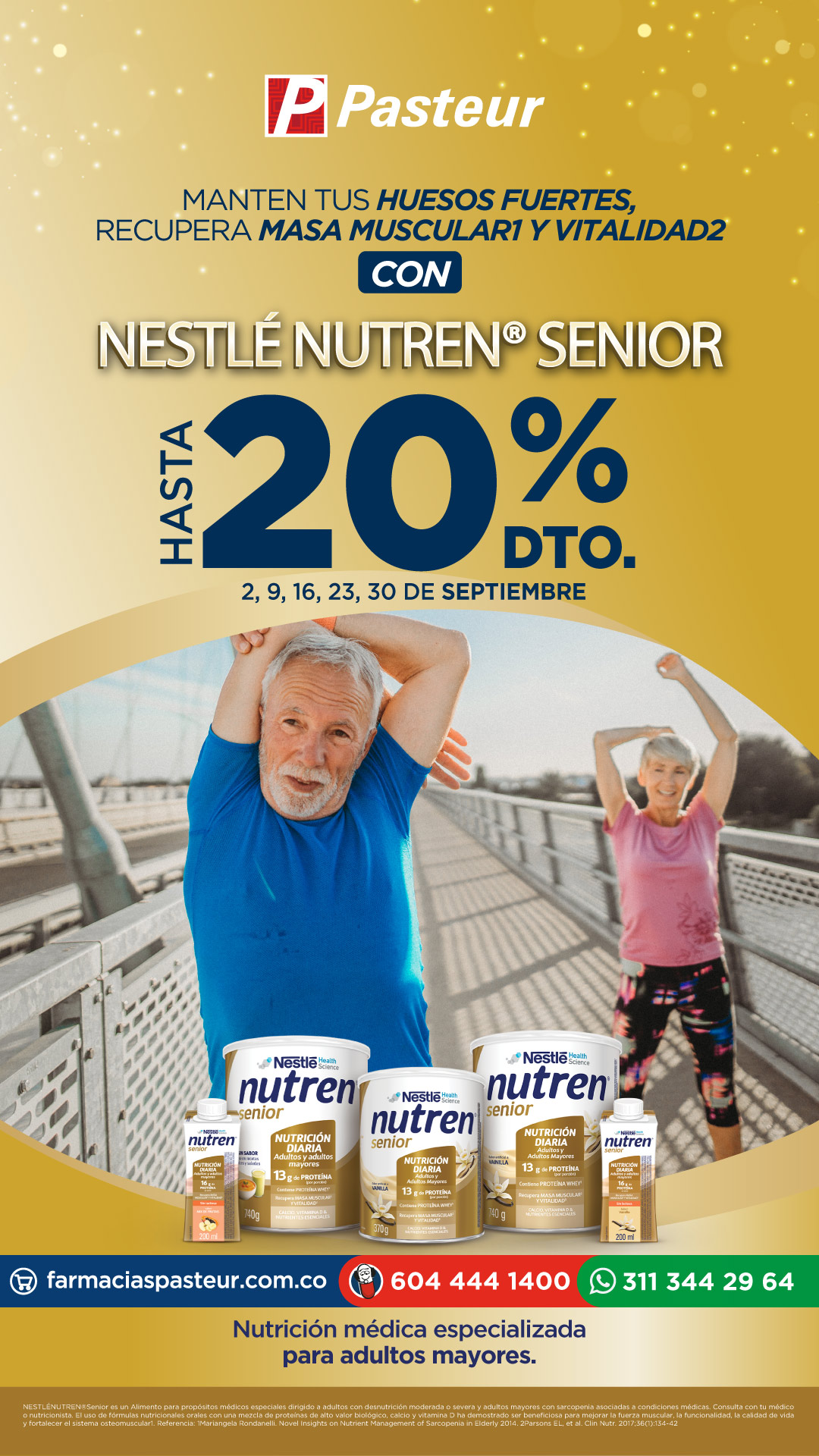 Farmacias Pasteur Facebook ad: Aprovecha hasta 20% DTO!