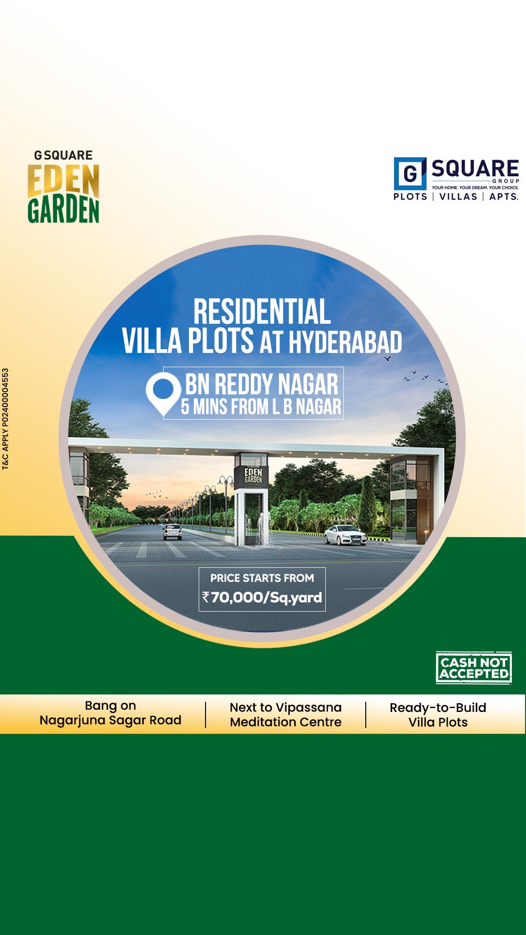 G Square Premium Plots Facebook ad