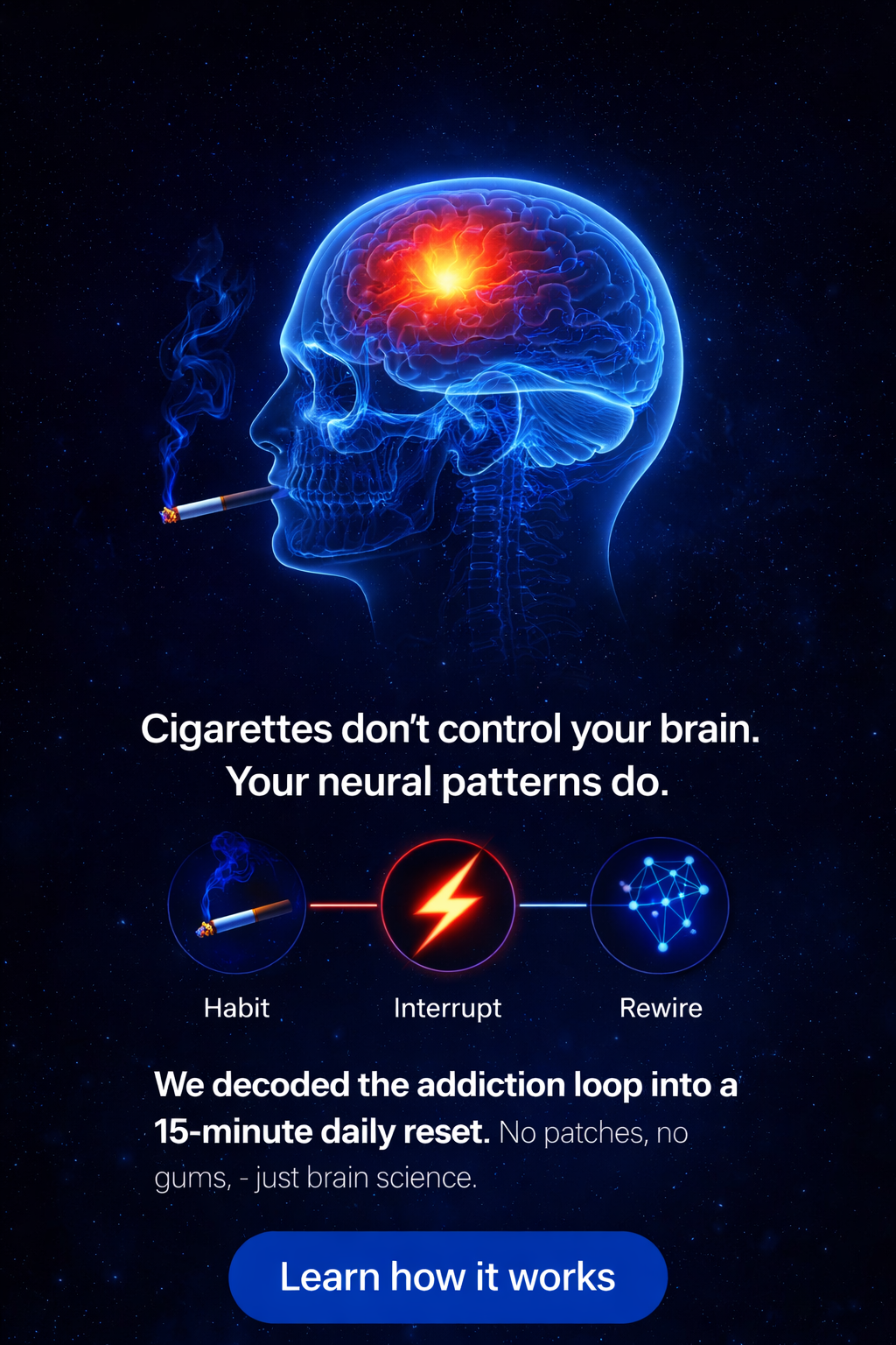 Hypnosis to Stop Smoking Facebook ad