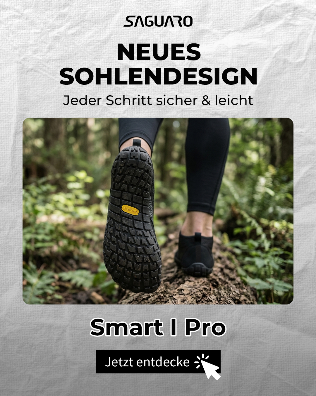 Saguaro De Facebook ad: Weil Ihre Füße mehr Platz verdienen.