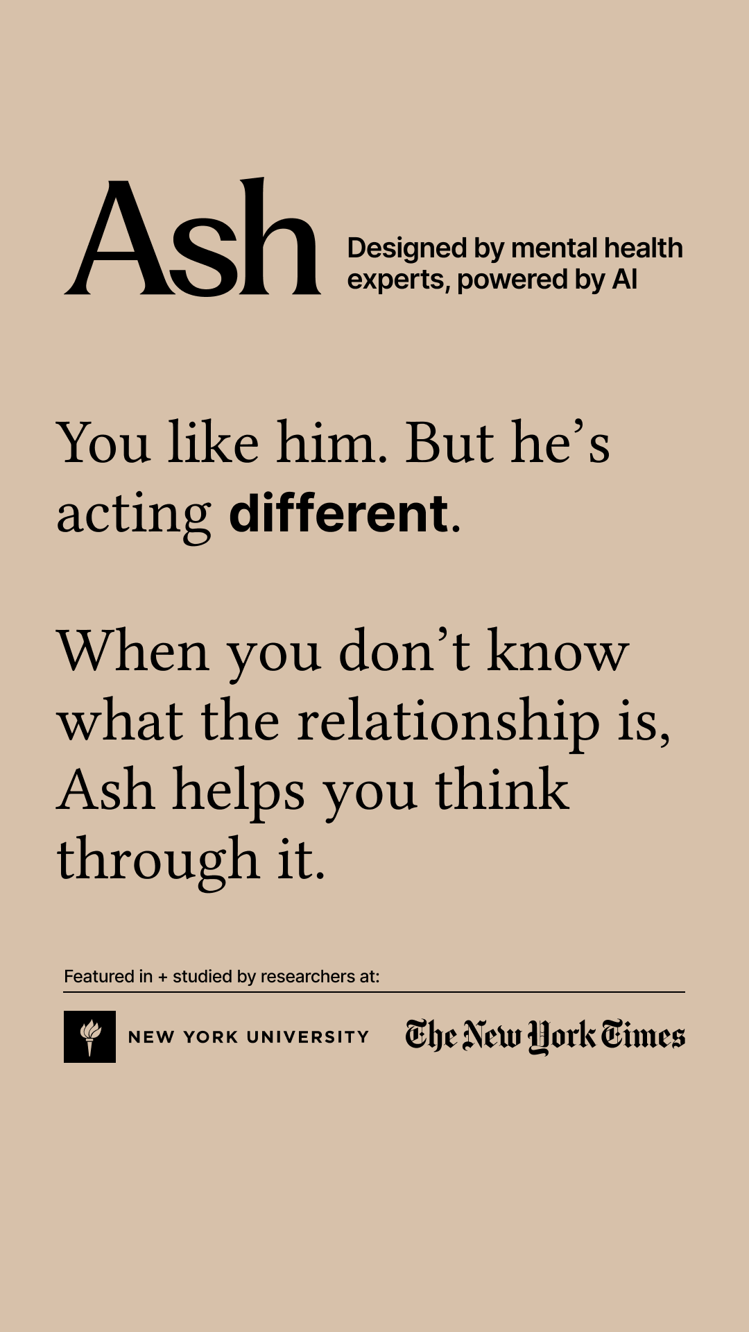 Ash - AI for Personal Growth Facebook ad