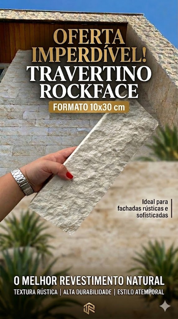 Travertino Rock Face Premium Facebook ad: Converse conosco