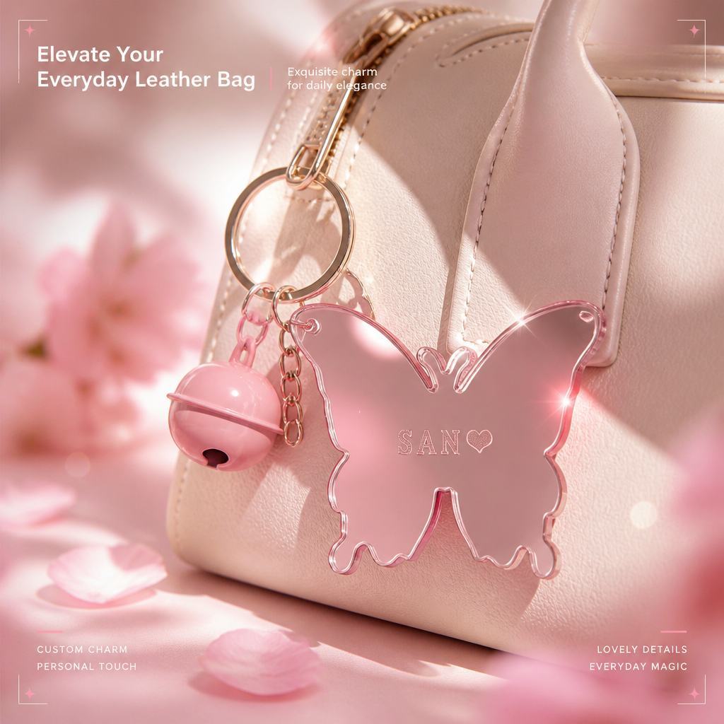 Soufeel Online Facebook ad: Your Name, Your Vibe: The Cutest Custom Butterfly Keychain