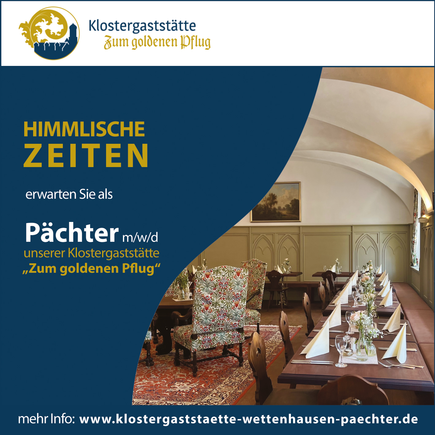 SteigerComplete Facebook ad: Werden Sie unser neuer Pächter m/w/d